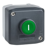 Box + green button XALD102 1NO